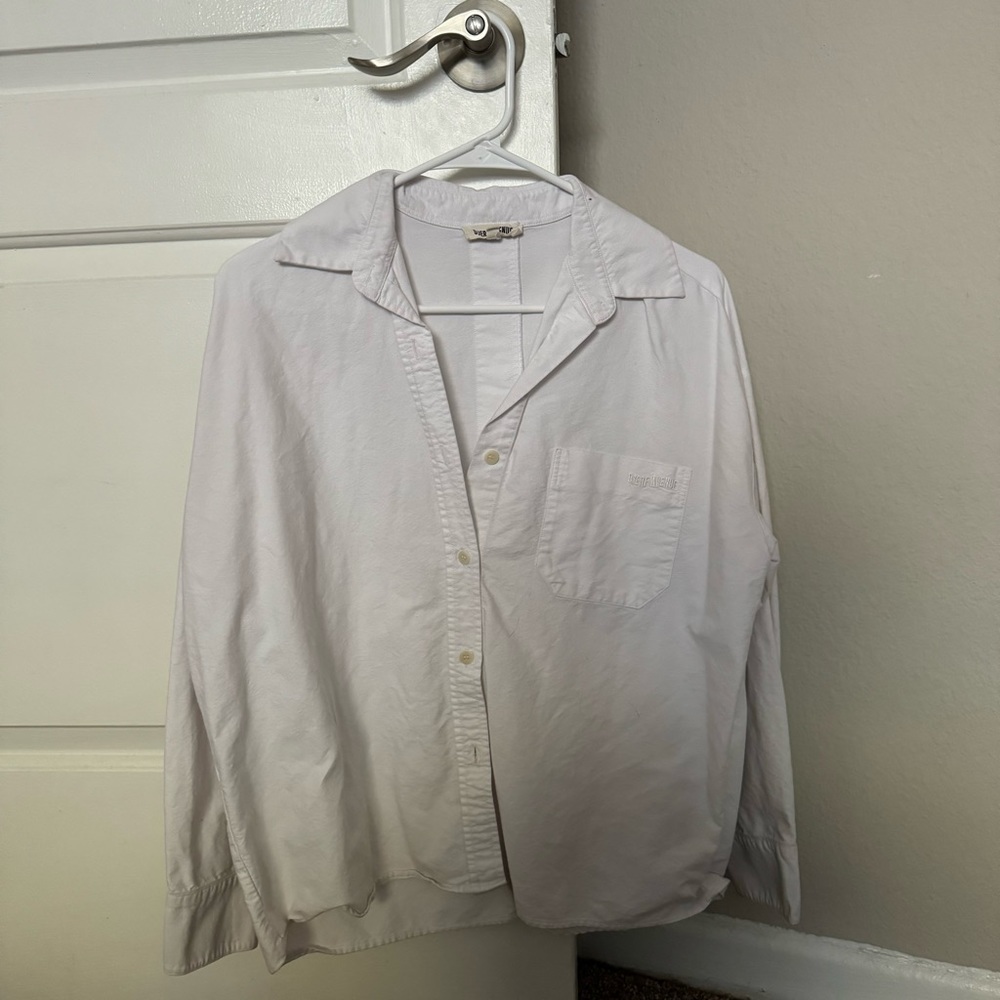 Djerf Avenue Breezy Shirt in White